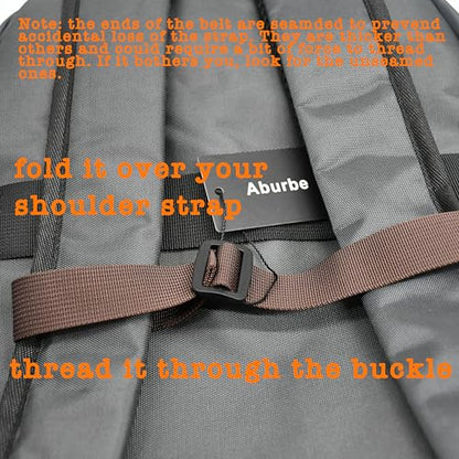Backpack Chest Strap, Universal Add on Adjustable Sternum Strap, Chest Belt Replacement, with Heavy Duty Quick Release Buckle Clip, for Travel, Hiking, Camping, School - color: Brown