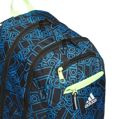adidas Excelerator School Backpack, 33L - color: Outline Bos Toss Pulse Blue/Black/Lucid Lemon Yellow, size: OSFA