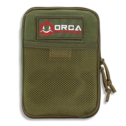ORCA TACTICAL MOLLE EDC Utility Pouch, Compact Gadget Organizer, Tool & Tech Pouch for Travel, Small Bag, Pocket Notebook, Men’s Accessories - color: OD Green