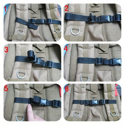 Adjustable Backpack Chest Strap, Lightweight Minimalist Polyester Stabilizer with Buckle for Hiking, Camping and Travel, Secure Fit, Luggage Straps