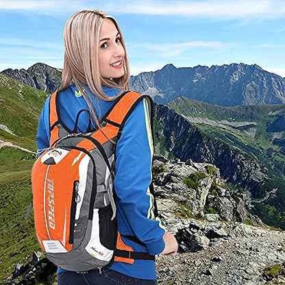 INOXTO Hydration Pack Backpack，18L Hydration Pack Lightweight Water Backpack with 2L Water Bladder Bag Daypack for Hiking Running Cycling Camping Hunting for Women Men