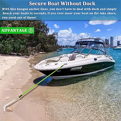 Boat Bungee Dock Lines, Boat Bungee Anchor Lines, Boat Bungee Anchor Rope, PWC Anchor Line, PWC Accessories, Jet Ski Accessories - size: 7-14 feet Anchor Rope, style: Pack Of 1