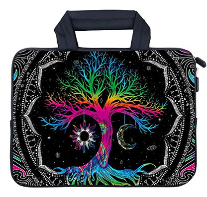 AMARY14 15 15.4 15.6 inch Laptop Handle Bag Computer Protect Case Pouch Holder Notebook Sleeve Neoprene Cover (Colorful tree) - color: Colorful Tree