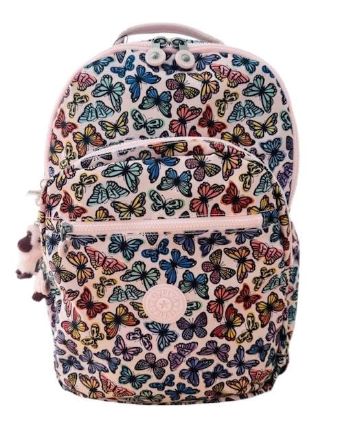 Kipling Women's Seoul Extra Large 17" Laptop Backpack, Durable, Roomy with Padded Shoulder Straps, Built-In Protective Sleeve - color: Butterfly Day, size: 13.5''L x 17.75''H x 9''D