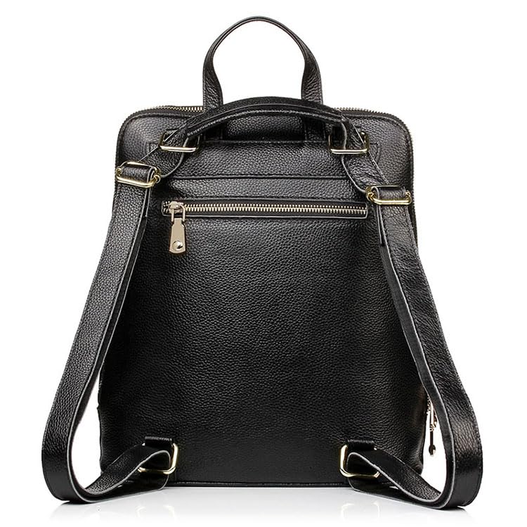 zency 100% Genuine Leather Knapsack Ladies Alligator Pattern Women Backpack For Work Laptop (black) - color: Black