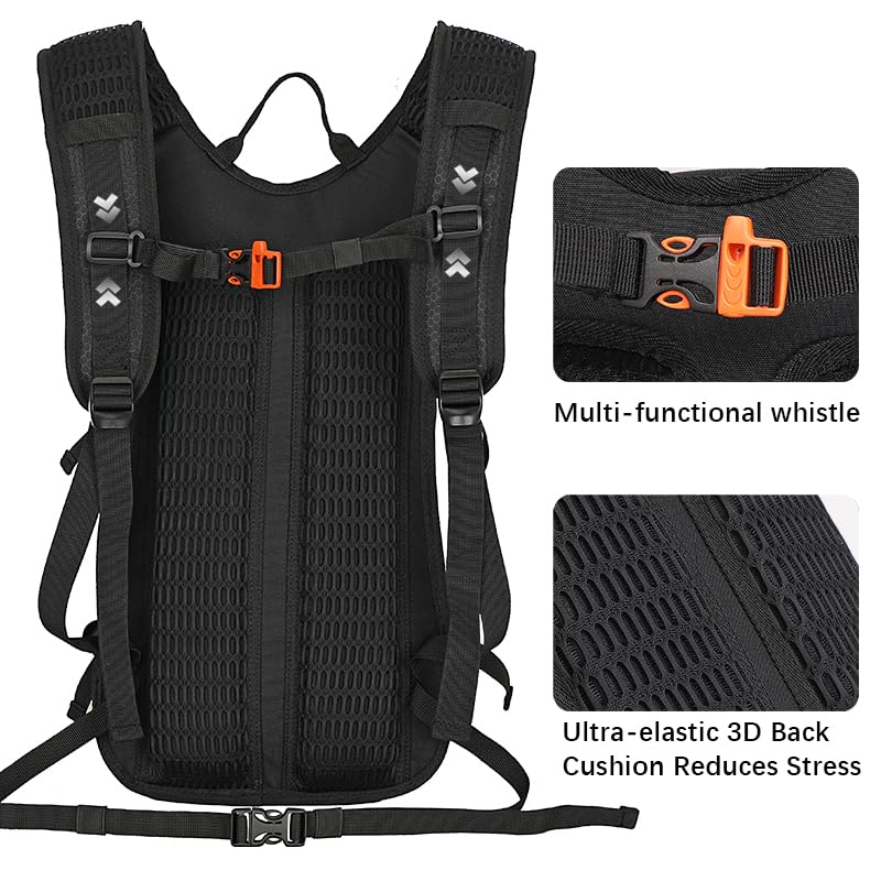 Hydration Backpack,Lightweight Hiking Backpack with 2L Water Bladder,Water Backpack for Biking, Running, Festival