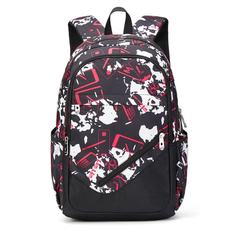 Travel Laptop Backpack, Business Slim Sturdy Water Resistant School Backpack, Gift for Men & Women, Fits 15.6 Inch Notebook - color: Tech Red