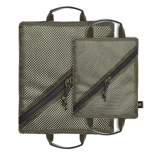 PETAC GEAR Tactical Storage Mesh Pouch Set,Insert Modular Utility Admin Pockets,Travel Organizer EDC Bag - color: Ranger Green -BK