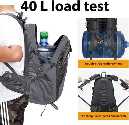 FENGDONG 40L Waterproof Lightweight Hiking,Camping,Travel Backpack for Men Women Gray - color: A3- Gray