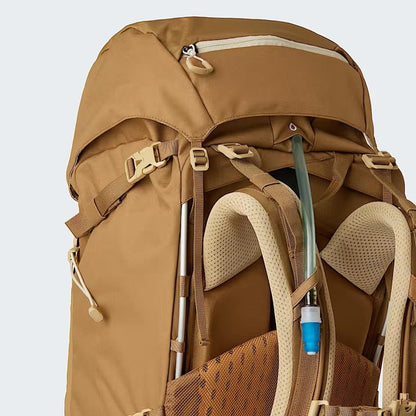The North Face Terra 65 Backpack - Unisex Hiking Pack, Cinch-Top Opening with Zipper, Pole & Ice Axe Attachments, Utility Brown/Khaki Stone, Small/Medium - color: Utility Brown/Khaki Stone, size: Small-Medium