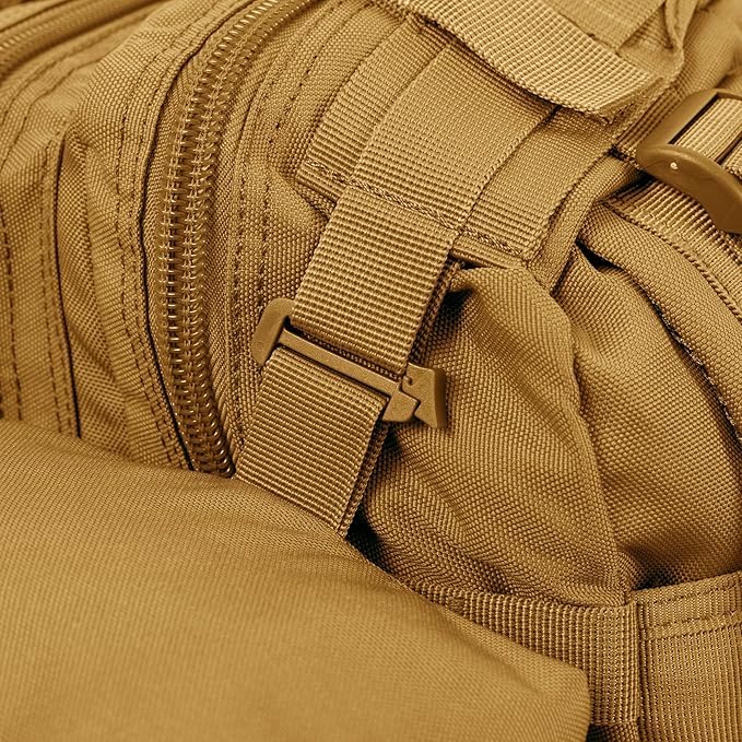 Seibertron Falcon Water Repellent Hiking Camping Backpack Compact Pack Summit Bag Khaki 37L(1+1) - color: Khaki 37l+1detachable Pack