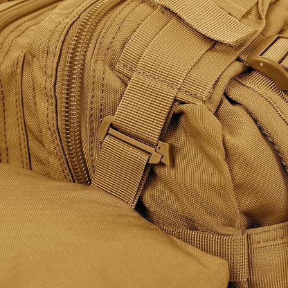 Seibertron Falcon Water Repellent Hiking Camping Backpack Compact Pack Summit Bag Khaki 37L(1+1) - color: Khaki 37l+1detachable Pack