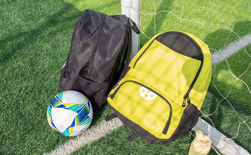 Mkour Soccer Bag - Football Basketball Volleyball Backpack with Ball Compartment and Holder - color: Spring green