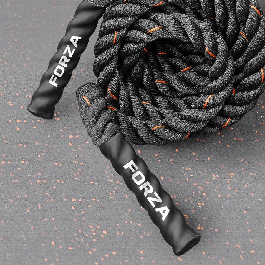 METIS Battle Ropes – Durable Fitness Ropes for Strength Training, 30ft/40ft/50ft Options – Ideal for Home Workouts & Gyms with Anti-Fray Handles - size: 50ft, style: 1.5 inch