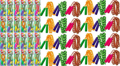 JA-RU 7ft Adjustable Jump Rope (Jump Rope) Nylon Braided Jump Ropes for Kids. Indoor & Outdoor Activities for Teens. Bulk Party Favor & Gymnastics Goodie Bag Stuffers. 1995 - style: 24 Pack